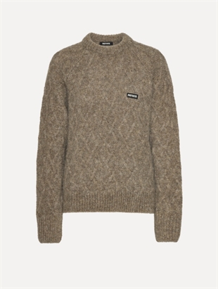 Rotate - Fluffy Knit jumper brown
